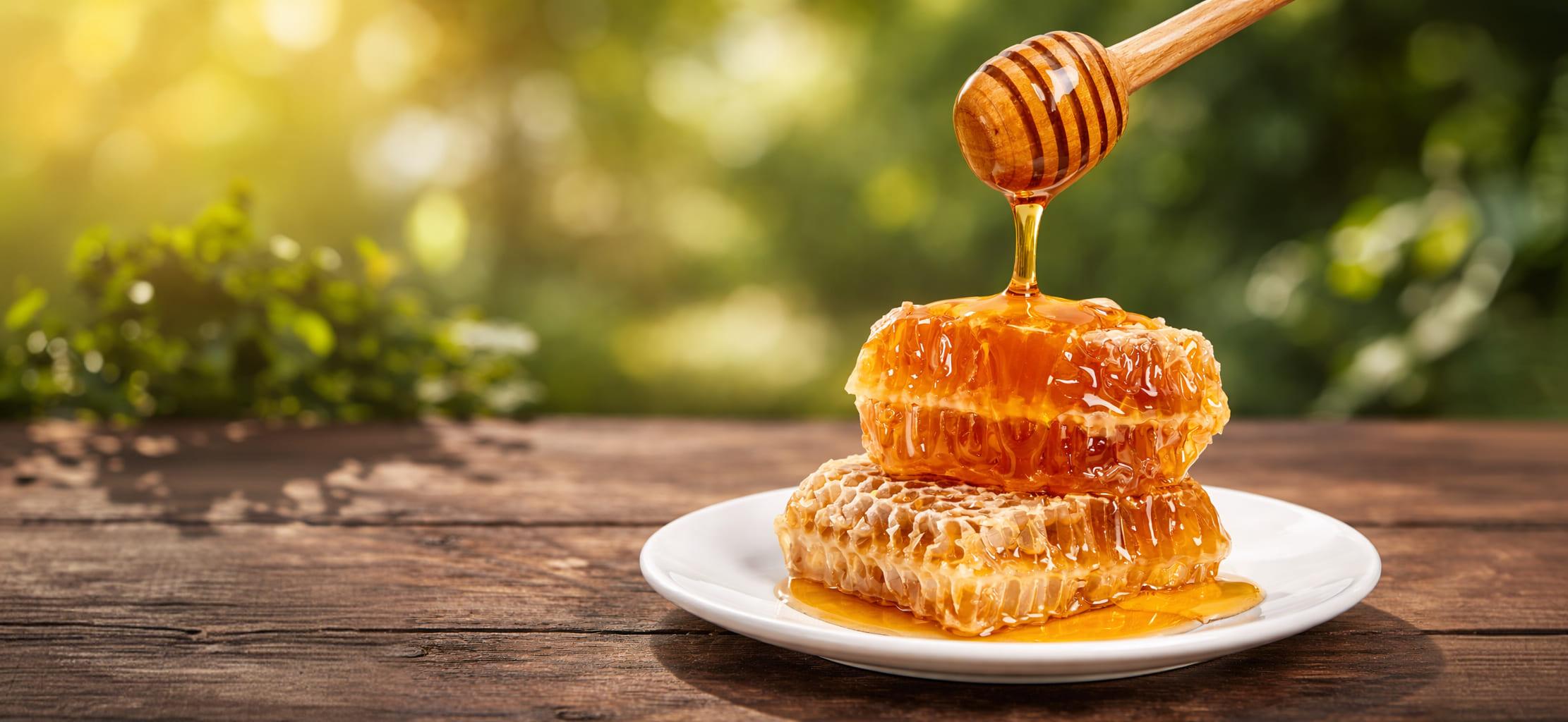 Sidr honey professional product image with honey dipper
